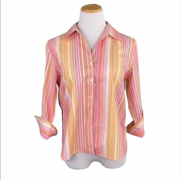 Talbots Wrinkle Resistant Button Front Shirt